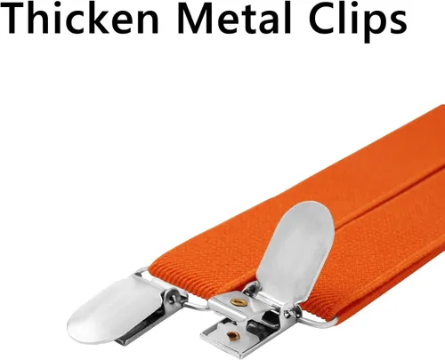Vista 66 de habibee Color sólido para hombre en forma de Y con clips fuertes tirantes ajustables