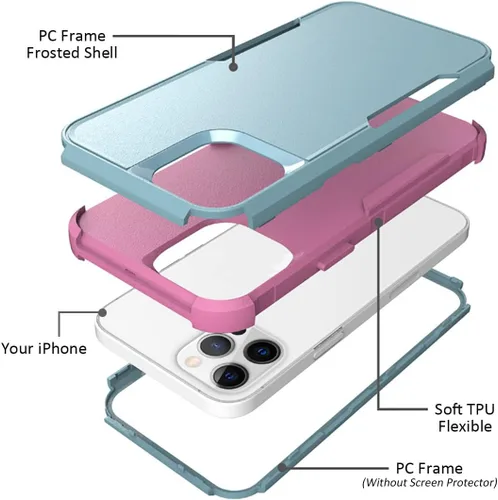 Vista 3 de Personalize Photo Case for iPhone 13 Pro Max Phone Love 7 Collage Pattern - Imagen personalizada en duro/suave/borde parachoques 3 híbrido