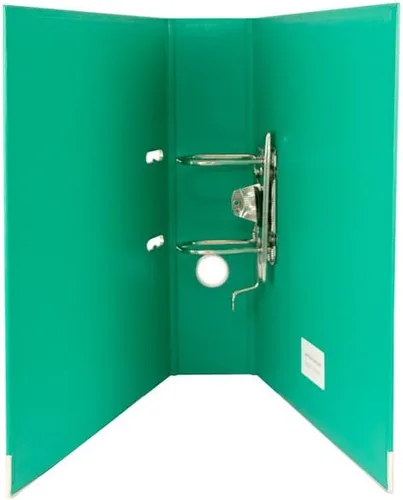 Vista 9 de Carpeta de 2 anillos con forma de arco de palanca; tamaño carta de EE. UU.; para perforadoras de papel de 2 3/4 pulgadas de centro a centro (cc)