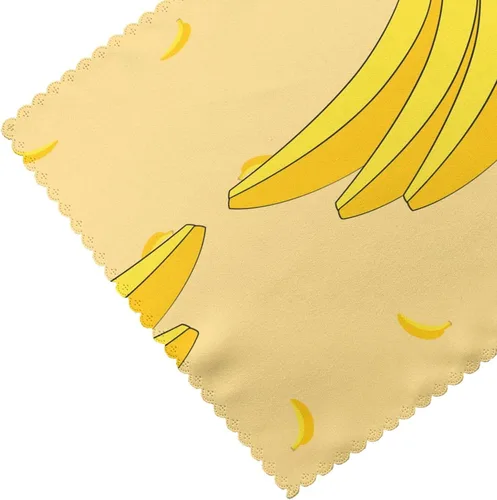 Vista 5 de Rectangular Placemats Set of 4, Heat Resistant Cartoon Banana Printed Kitchen Dining Table Mats