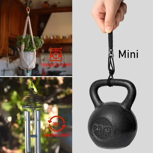 Vista 6 de FEGVE Llavero de titanio, llavero pequeño y resistente, mini llavero con conector para llaves
