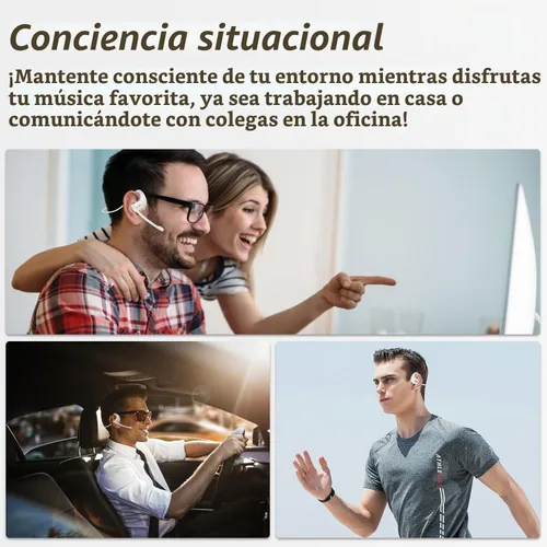 Vista 7 de BANIGIPA Auriculares Bluetooth con micrófono extraíble, auriculares inalámbricos con cancelación de ruido DSP para teléfonos, laptop, computadora