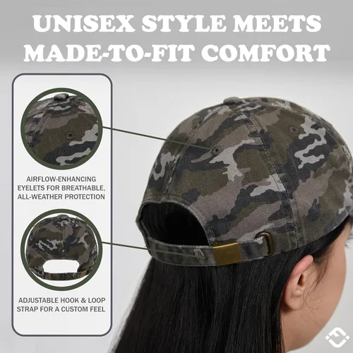 Vista 3 de Funky Junque - Gorra de béisbol vintage desgastada - Sombrero de mujer con parche bordado - Diseños festivos, de estilo de vida y patrióticos