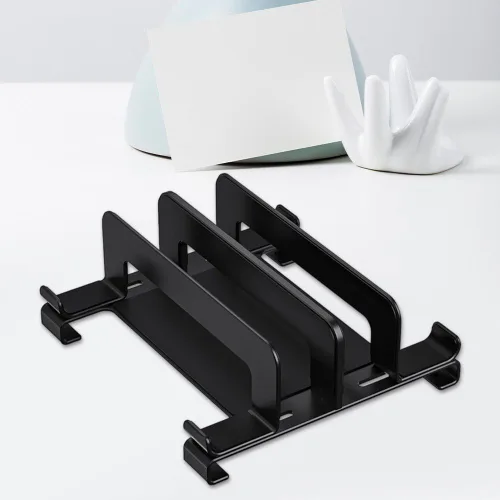 Vista 3 de Vertical Laptop Stand Holder, Compatible Desktop Laptop Holder, Adjustable Notebook Dock, 3 in 1 Computer Stand for Laptop/Tablet