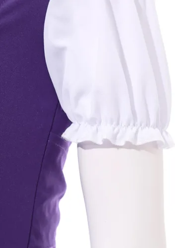 Vista 6 de MSemis Disfraz renacentista de princesa vintage con hombros descubiertos para niñas, conjunto gótico de Halloween