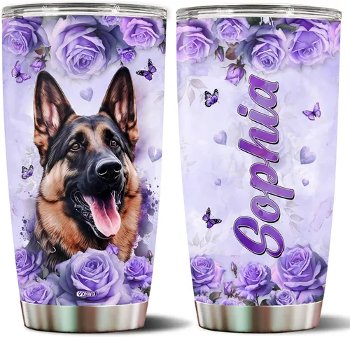 Vista 28 de Regalos personalizados de Beagle para mujeres, esposa, hija, mamá, niña, vaso de acero inoxidable aislado de 20 onzas, taza de viaje, taza de café