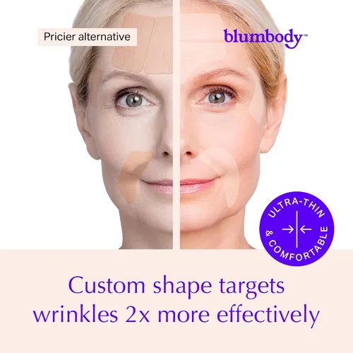 Vista 4 de BLUMBODY Parches antiarrugas para la cara, frente – Parches faciales antiarrugas para suavizar los ojos, la boca y la frente – Cinta facial sin
