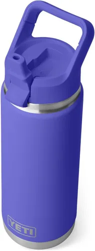 Vista 12 de YETI Rambler Botella de 26 onzas, aislada al vacío, de acero inoxidable, con tapa de popote a juego Rojo rescate