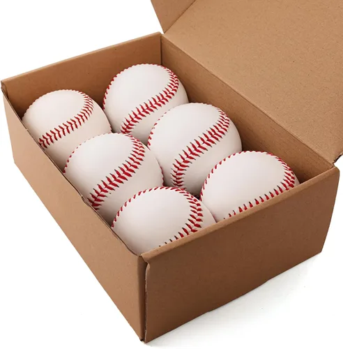 Vista 5 de Paquete de 6 pelotas de béisbol oficiales de grado de la liga, pelotas de entrenamiento para autógrafos sin marcar, lanzar, lanzar, regalos