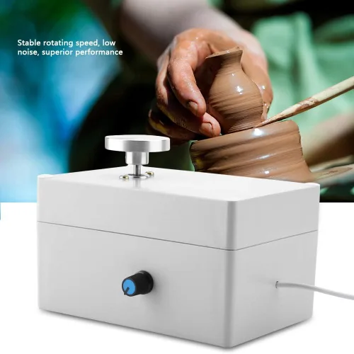 Vista 2 de ZJchao Mini máquina eléctrica de cerámica de 2000 RPM Rueda de cerámica Artesanía · Herramientas escuela hecha a mano pequeño plato giratorio