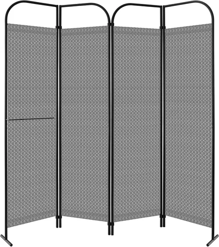 Vista 7 de DECOLAB Divisor de habitación de 4 paneles, panel de división plegable de 68 x 71 pulgadas Jazz Pantalla decorativa espacial. Para el hogar