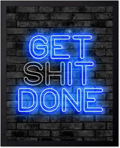 Vista 77 de Poster Master Life Is Short - Póster con texto en inglés "Buy the Shoes", impresión motivacional, arte neón, arte moderno, regalo para hombres