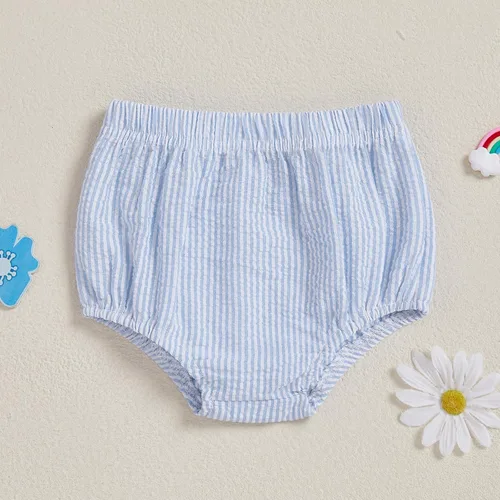 Vista 2 de GOOCHEER Traje de primer cumpleaños para bebé, verano, 1 pastel, pato, rayas, burbujas, pantalones cortos para pañales, ropa
