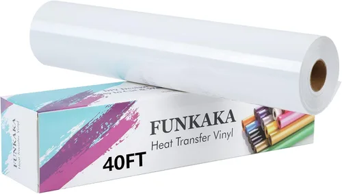 Vista 19 de FUNKAKA Paquete de vinilo HTV de transferencia de calor con purpurina, 12 rollos de vinilo para planchar de 12 pulgadas x 3 pies para camisetas, 12