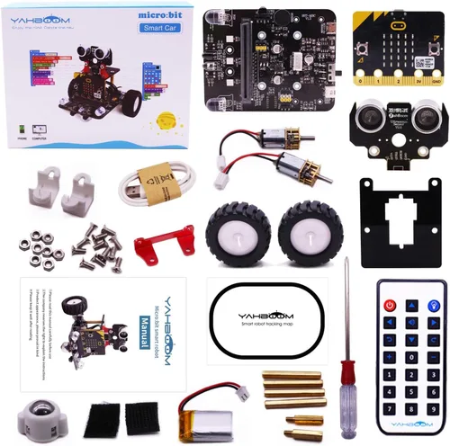 Vista 8 de Yahboom Microbit V2 Coding Smart Robotics Toys DIY STEM Science Education RC Kit de coche para niños de 10 años en adelante, compatible con BBC