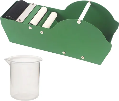 Vista 2 de Dispensador de cinta de escritorio de metal, dispensador de cinta engomado de papel Kraft activado por agua, diseño pesado antideslizante