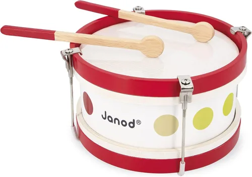 Vista 2 de Janod Conjunto de música infantil de tambor de madera de confeti - A partir de 2 años - J07608