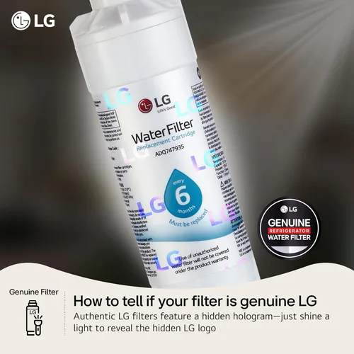 Vista 8 de LG LT1000P - Filtro de agua para refrigerador de repuesto de capacidad de 6 meses/200 galones (NSF42, NSF53 y NSF401) ADQ74793501, ADQ75795105