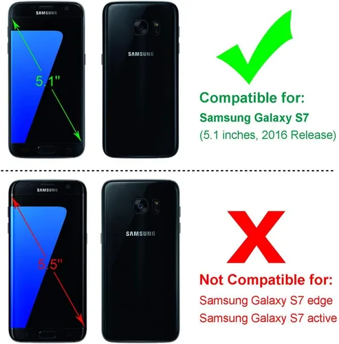Vista 2 de Funda para Galaxy S7, a prueba de golpes, funda protectora para Samsung Galaxy S7 (5.1 pulgadas, 2016) [azul]