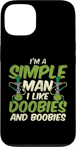 Vista 7 de iPhone 16 Simple Man Doobies Boobies Weed Cannabis 420 Stoner Men Estuche de regalo