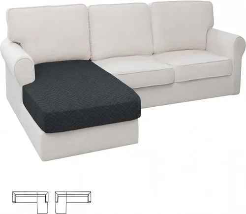 Vista 72 de XINEAGE Funda de diván para sofá en forma de L, fundas de sofá modular para mascotas, funda de asiento de sofá antideslizante lavable, fundas