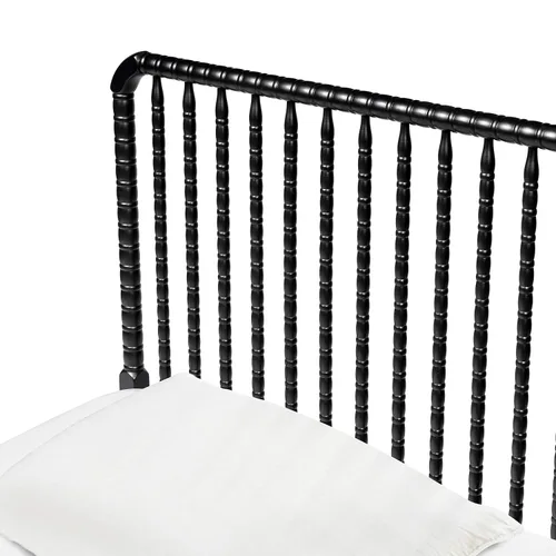 Vista 9 de Davinci Jenny Lind - Cama individual con postes de husillo de madera en ébano - Listones de soporte de colchón incluidos