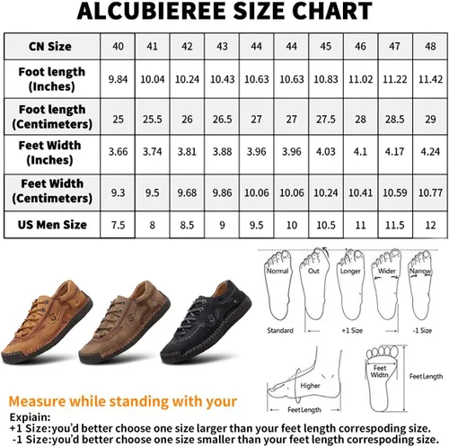 Vista 8 de alcubieree Zapatos casuales de cuero para hombre, cómodos y modernos, mocasines ligeros, para caminar, conducir, tallas 7.5-13