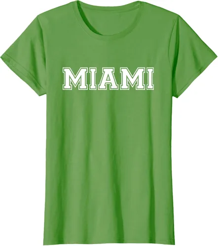 Vista 54 de Camiseta de regalo deportiva estilo universitario Miami Florida, Negro, S