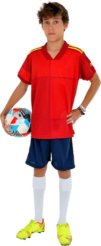 Vista 2 de PAIRFORMANCE Uniformes de fútbol para niños, camiseta deportiva de equipo y pantalones cortos para niños, ropa deportiva, unisex, de 4 a 14 años