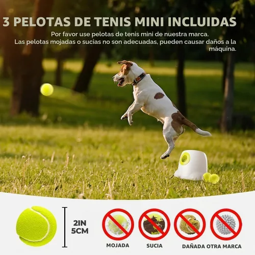 Vista 4 de ALL FOR PAWS Lanzador automático de bolas para perros, máquina interactiva para mascotas, lanzador de bolas para interiores, 3 bolas incluidas