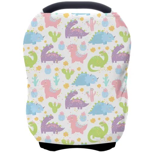 Vista 15 de Fundas de asiento de automóvil de alto estiramiento - Toldo para asiento de automóvil para bebés, fundas de lactancia multiusos, regalos para baby