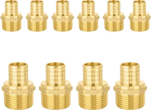 Vista 11 de Paquete de 2 accesorios PEX, adaptador NPT roscado macho de 1 pulgada PEX x 1 pulgada, ASTM F1807