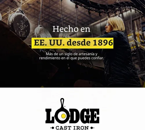 Vista 7 de Horno holandés doble y cacerola con cubierta que se puede usar como sartén. Producto Lodge L8DD3 de 5 cuartos, Cast Iron Horno holandés de hierro
