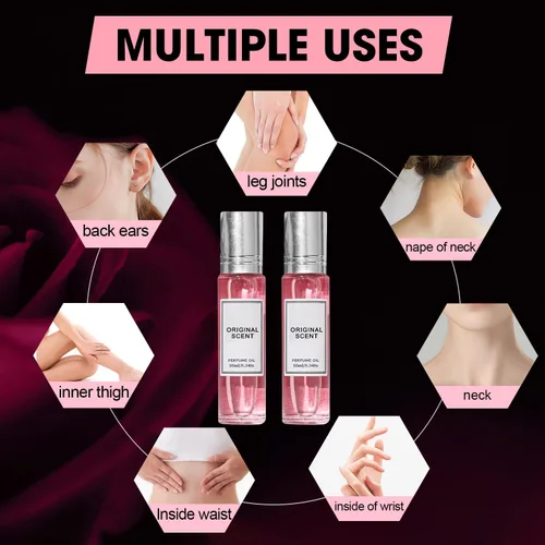 Vista 3 de AUJ Perfumes de feromonas de 3 piezas para mujer, perfume de feromonas, sabor a veneno, perfume roll-on de larga duración para mujeres