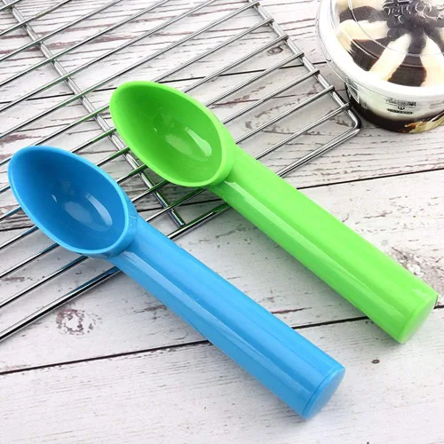Vista 3 de Cuchara de helado de plástico para frutas, yogur, bola de melón, sorbete, 4