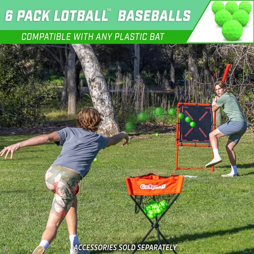 Vista 2 de GoSports LotBall - Pelotas de béisbol de plástico, paquete de 6