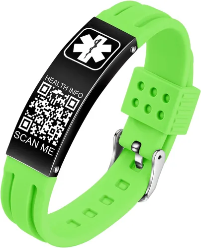 Vista 17 de Medical Bracelets for Men Women with QR Code Medical Alert ID Bracelets