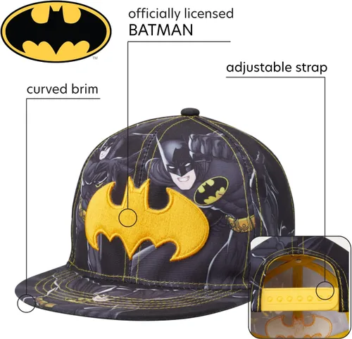 Vista 2 de DC Comics Boys' Super Hero Baseball Cap - 3D Superman, Batman, Justice League Hat (2T-7)