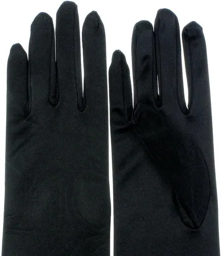 Vista 2 de Debajo del codo longitud 15 pulgadas elástico Shinny satén vestido guantes
