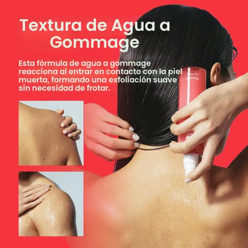 Vista 5 de PARNELL AHA Omija Spray de cerámica para exfoliantes corporales – AHA BHA PHA Exfoliante corporal para queratosis pilaris, piernas de fresa, manchas