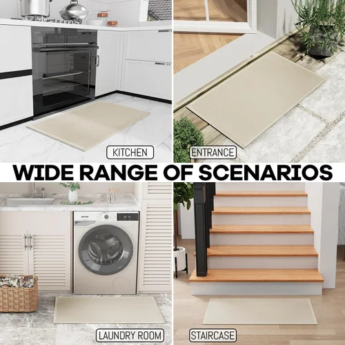 Vista 7 de Hargiis Alfombra de cocina de goma antideslizante, lavable, absorbente para piso, lavable a máquina, para frente del fregadero, puerta, lavandería