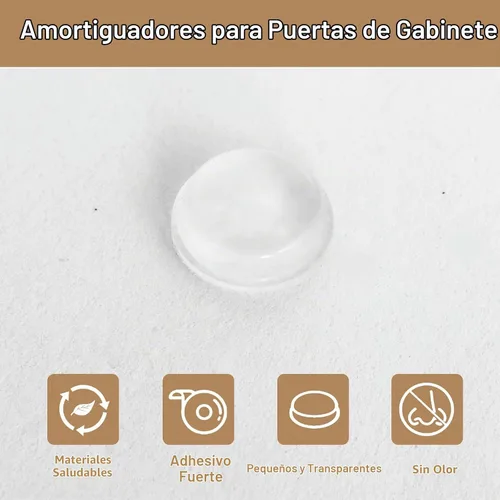 Vista 6 de Paquete de 256 parachoques transparentes para puerta de gabinete, parachoques de goma de 1/2 pulgada de diámetro, almohadillas autoadhesivas