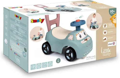 Vista 4 de Little Smoby 7600140503 My First Ride On Car - Vehículo infantil con compartimento de almacenamiento y antipunta, para uso en interiores
