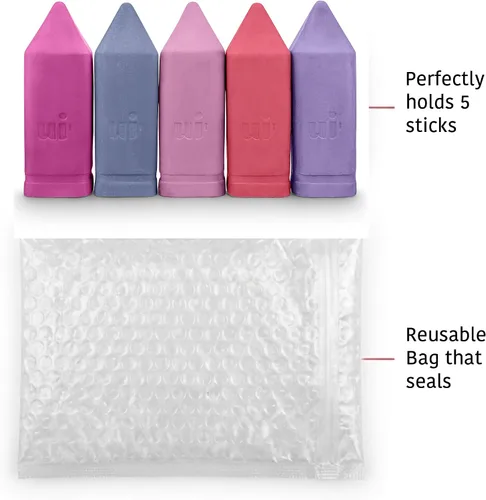 Vista 6 de Urban Infant Tiza para acera no tóxica para niños pequeños y niños, tiza gigante lavable para exteriores, Berry Land