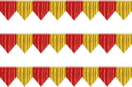Vista 16 de Pancarta 3P con flecos metálicos para colgar en la pared, telón de fondo para desfiles, flotadores, guirnaldas, bodas, fiestas, graduación, clase