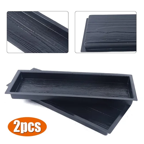 Vista 6 de Paquete de 2 tablas de madera con forma de molde de piedra escalonada, tablero de madera, molde de cemento de hormigón, fabricante de caminata