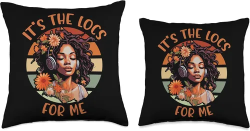 Vista 3 de Locs Afro Dreadlocks Love Natural Beauty Hair It's the Locs for Me Afro Hair - Almohada negra americana africana, 16 x 16 pulgadas, multicolor