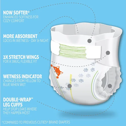 Vista 6 de Cuties Complete Care - Pañal para bebé, unisex, 31 unidades 32 ES