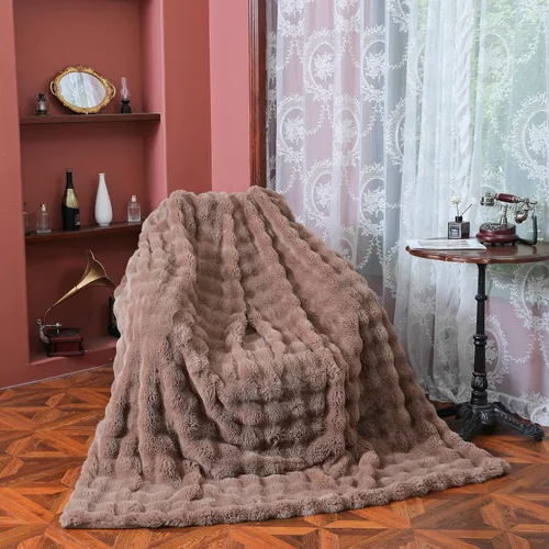 Vista 49 de UKELER - Manta de lana de búfalo a cuadros para sofá de 60 x 50 pulgadas - Ultra suave, afelpada, de franela, forro polar, sherpa, para niños