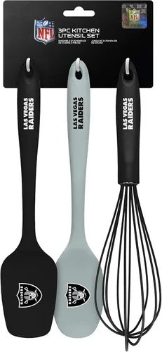 Vista 3 de TSV NFL unisex-adult 3-Piece Kitchen Utensil Set Las Vegas Raiders